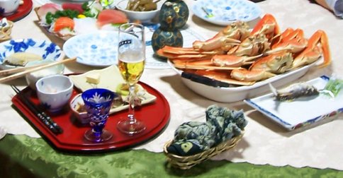 Japan eating crabs