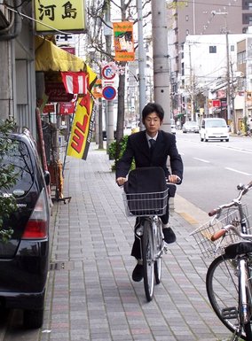 Japan bike on sidewalk